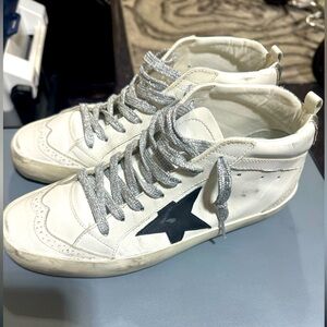 Golden Goose Midstar size 38 white with black